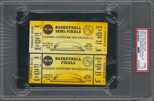 1982 NCAA Basketball Semi-Finals & Finals Championship Game Unused Full Tickets From 3/27/82 & 3/29/82 - Michael Jordans Game Winning Shot	(PSA FR 1.5)